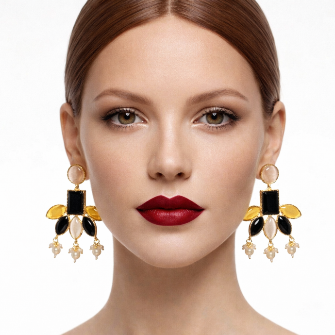 Athena Multi-colored Drop Earrings3